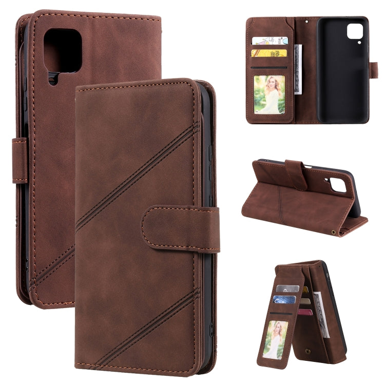 For Huawei P40 Lite Skin Feel Business Horizontal Flip PU Leather Case with Holder & Multi-Card Slots & Wallet & Lanyard & Photo Frame