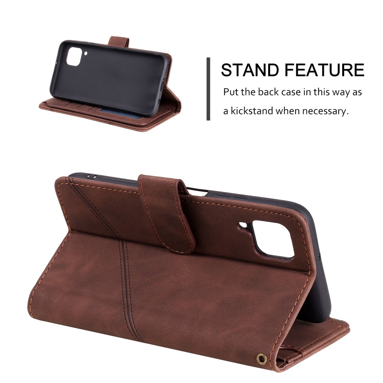 For Huawei P40 Lite Skin Feel Business Horizontal Flip PU Leather Case with Holder & Multi-Card Slots & Wallet & Lanyard & Photo Frame