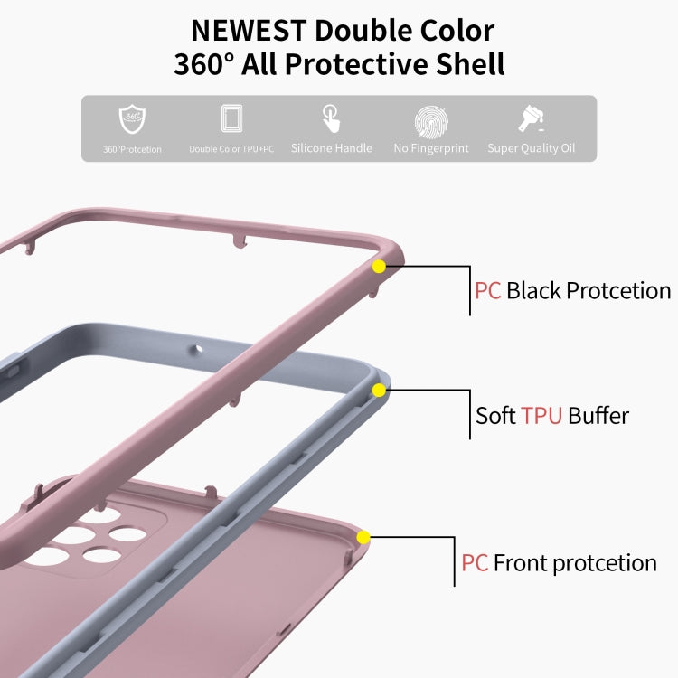 For Samsung Galaxy A02/M02 EU Version Dual-color 360 Degrees Full Coverage Protective PC + TPU Shockproof Case
