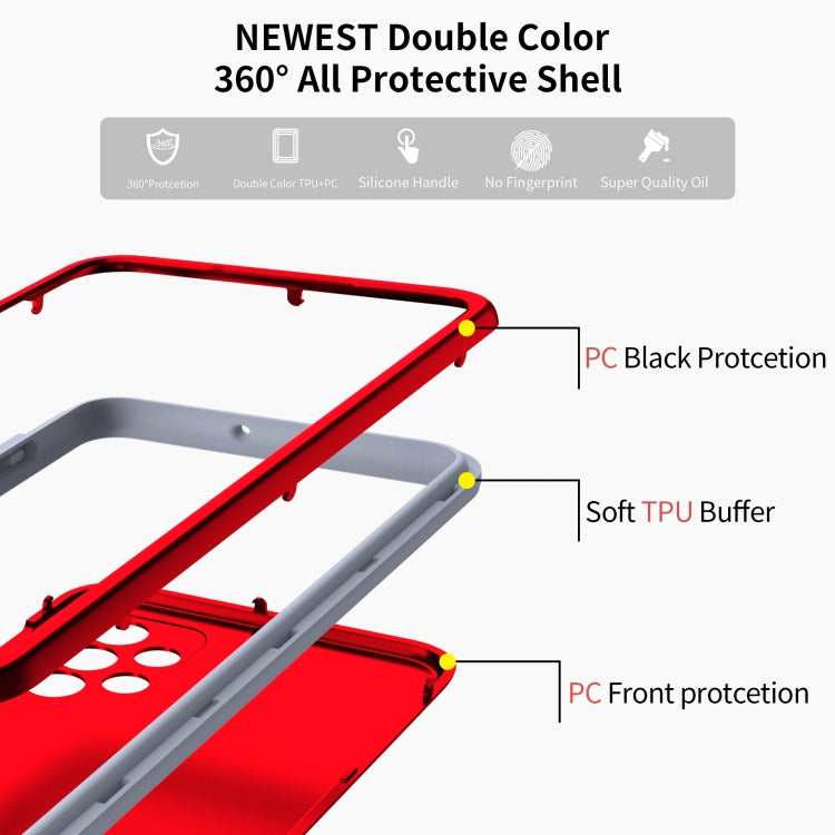 For Samsung Galaxy A42 / M42 5G Dual-color 360 Degrees Full Coverage Protective PC + TPU Shockproof Case