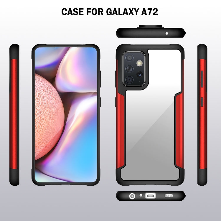 For Samsung Galaxy A72 5G / 4G Iron Man Series Metal PC + TPU Protective Case