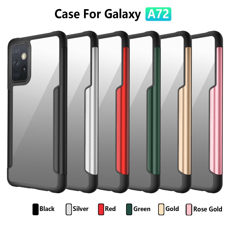 For Samsung Galaxy A72 5G / 4G Iron Man Series Metal PC + TPU Protective Case