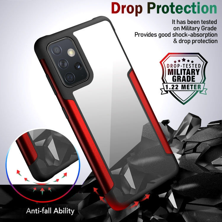 For Samsung Galaxy A72 5G / 4G Iron Man Series Metal PC + TPU Protective Case