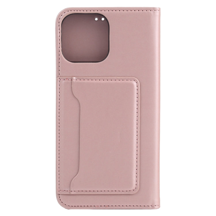 For iPhone 13 Pro Max Strong Magnetism Shockproof Horizontal Flip Liquid Feel Leather Case with Holder & Card Slots & Wallet