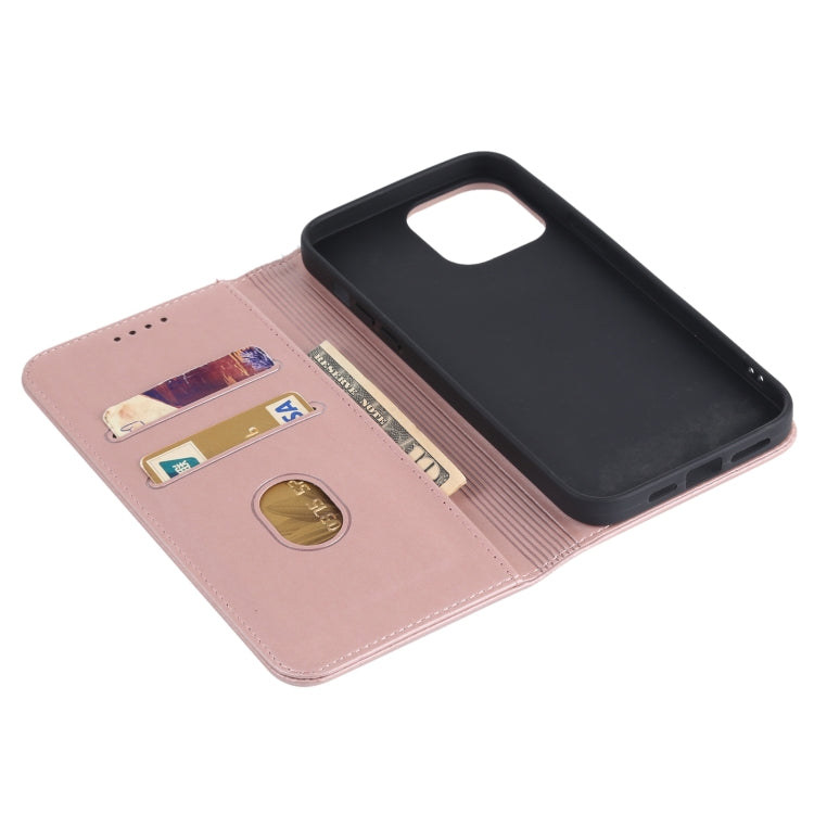 For iPhone 13 Pro Max Strong Magnetism Shockproof Horizontal Flip Liquid Feel Leather Case with Holder & Card Slots & Wallet