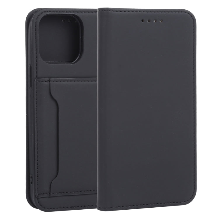 For iPhone 13 Pro Max Strong Magnetism Shockproof Horizontal Flip Liquid Feel Leather Case with Holder & Card Slots & Wallet
