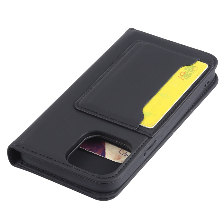 For iPhone 13 Pro Max Strong Magnetism Shockproof Horizontal Flip Liquid Feel Leather Case with Holder & Card Slots & Wallet
