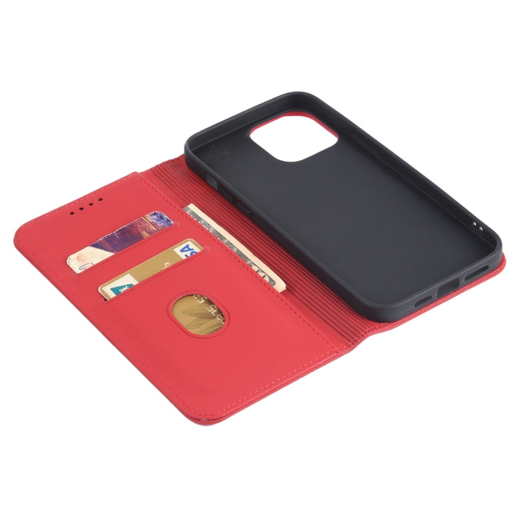 For iPhone 13 Pro Max Strong Magnetism Shockproof Horizontal Flip Liquid Feel Leather Case with Holder & Card Slots & Wallet