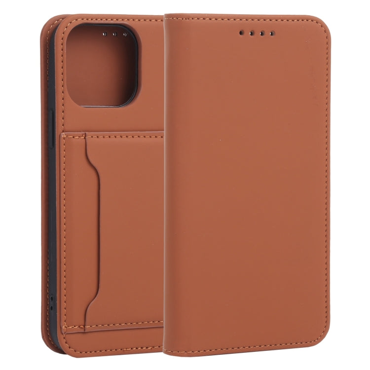 For iPhone 13 Pro Max Strong Magnetism Shockproof Horizontal Flip Liquid Feel Leather Case with Holder & Card Slots & Wallet