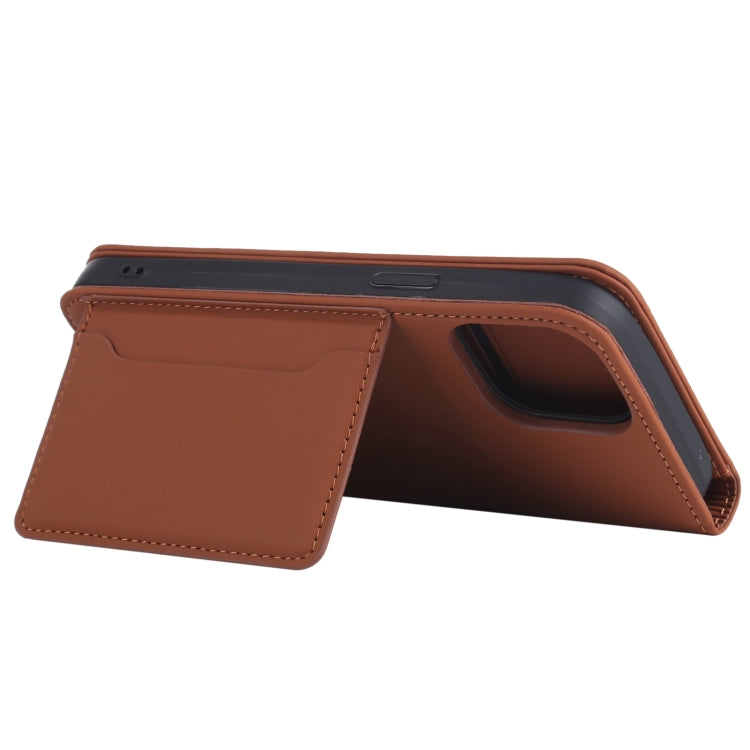 For iPhone 13 Pro Max Strong Magnetism Shockproof Horizontal Flip Liquid Feel Leather Case with Holder & Card Slots & Wallet