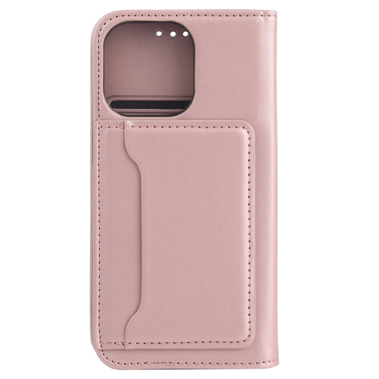For iPhone 13 Pro Strong Magnetism Shockproof Horizontal Flip Liquid Feel Leather Case with Holder & Card Slots & Wallet