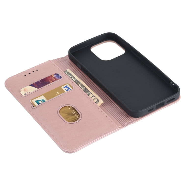 For iPhone 13 Pro Strong Magnetism Shockproof Horizontal Flip Liquid Feel Leather Case with Holder & Card Slots & Wallet