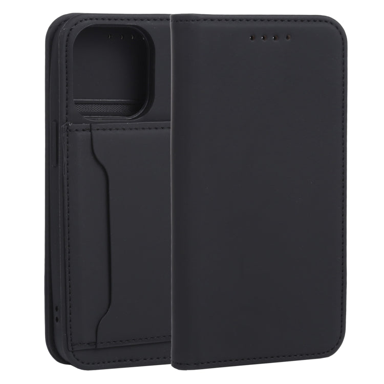 For iPhone 13 Pro Strong Magnetism Shockproof Horizontal Flip Liquid Feel Leather Case with Holder & Card Slots & Wallet