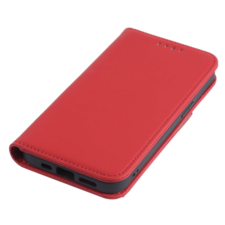 For iPhone 13 Pro Strong Magnetism Shockproof Horizontal Flip Liquid Feel Leather Case with Holder & Card Slots & Wallet