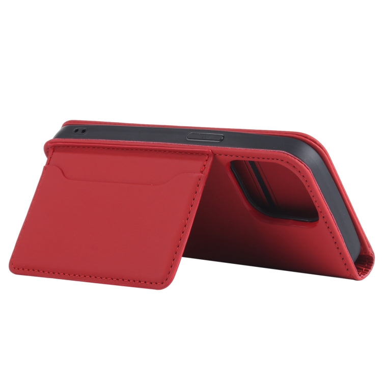For iPhone 13 Pro Strong Magnetism Shockproof Horizontal Flip Liquid Feel Leather Case with Holder & Card Slots & Wallet