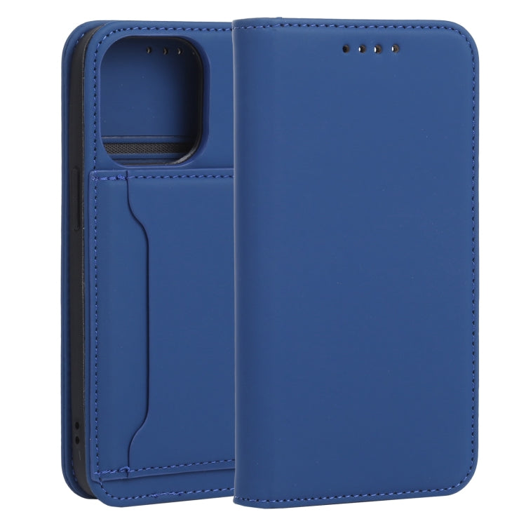 For iPhone 13 Pro Strong Magnetism Shockproof Horizontal Flip Liquid Feel Leather Case with Holder & Card Slots & Wallet