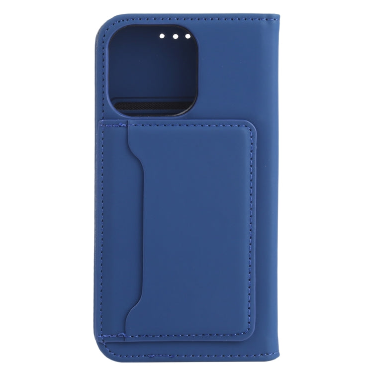For iPhone 13 Pro Strong Magnetism Shockproof Horizontal Flip Liquid Feel Leather Case with Holder & Card Slots & Wallet