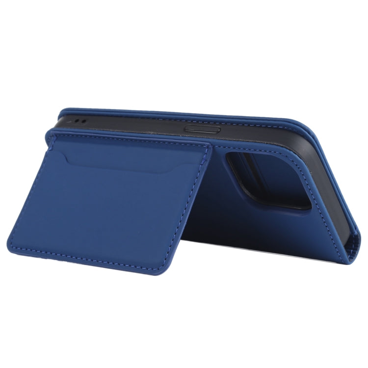 For iPhone 13 Pro Strong Magnetism Shockproof Horizontal Flip Liquid Feel Leather Case with Holder & Card Slots & Wallet