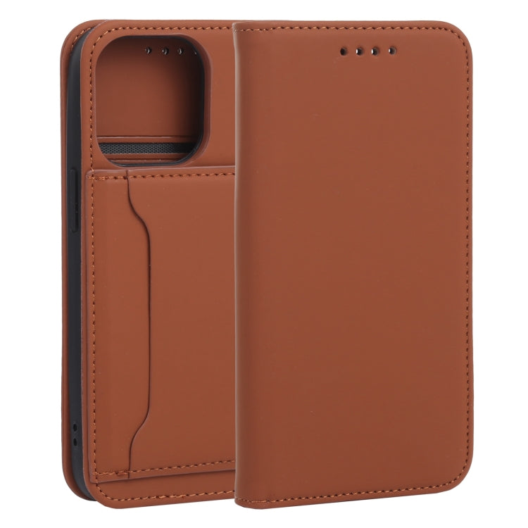 For iPhone 13 Pro Strong Magnetism Shockproof Horizontal Flip Liquid Feel Leather Case with Holder & Card Slots & Wallet