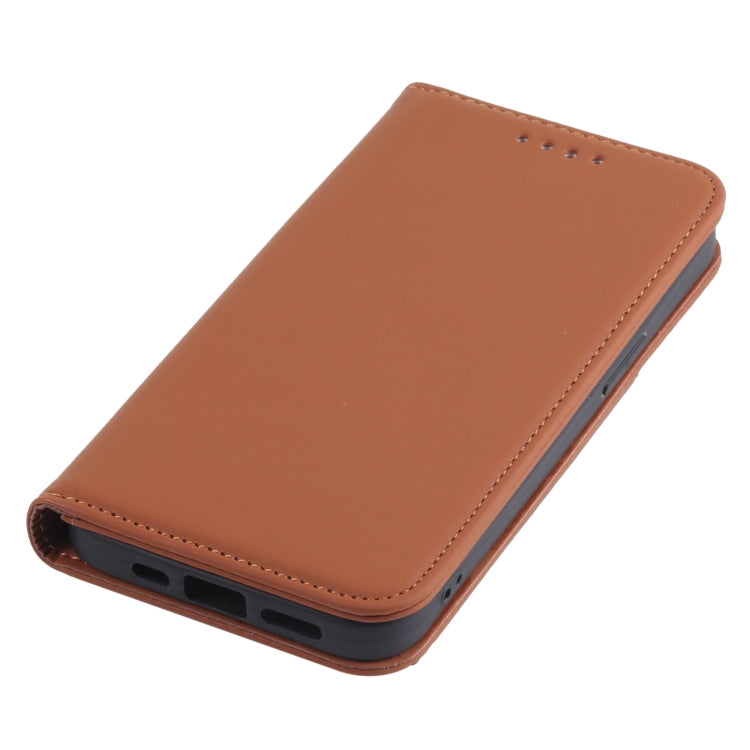 For iPhone 13 Pro Strong Magnetism Shockproof Horizontal Flip Liquid Feel Leather Case with Holder & Card Slots & Wallet