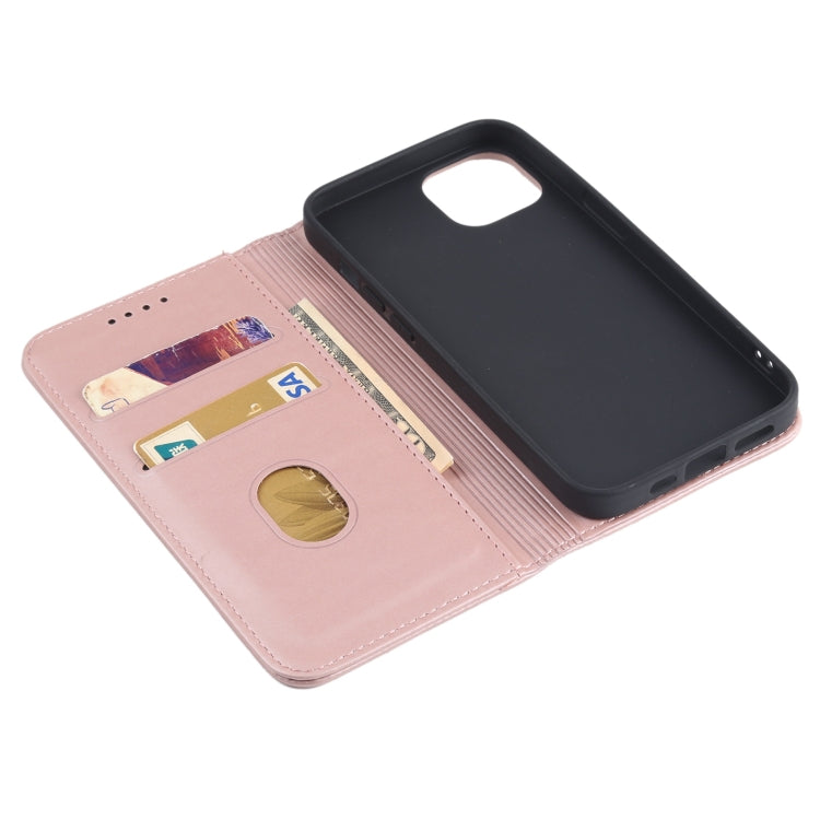 For iPhone 13 Strong Magnetism Shockproof Horizontal Flip Liquid Feel Leather Case with Holder & Card Slots & Wallet