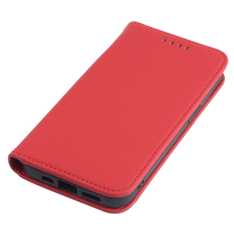 For iPhone 13 Strong Magnetism Shockproof Horizontal Flip Liquid Feel Leather Case with Holder & Card Slots & Wallet
