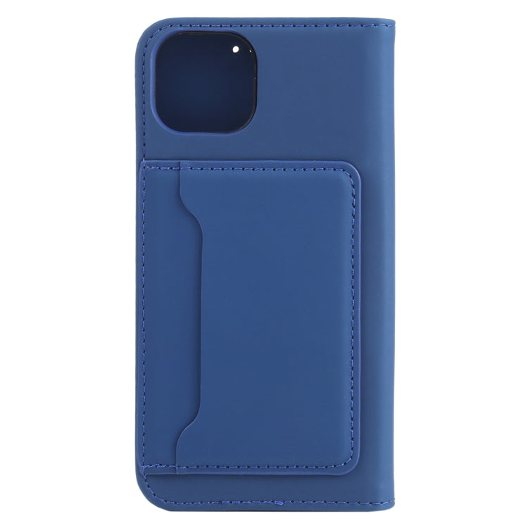 For iPhone 13 Strong Magnetism Shockproof Horizontal Flip Liquid Feel Leather Case with Holder & Card Slots & Wallet