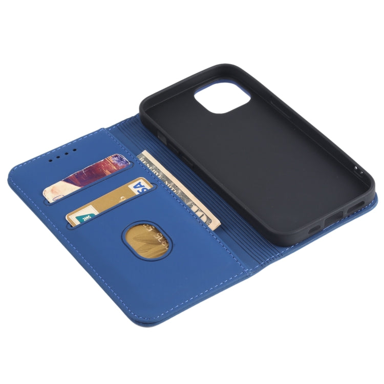 For iPhone 13 Strong Magnetism Shockproof Horizontal Flip Liquid Feel Leather Case with Holder & Card Slots & Wallet