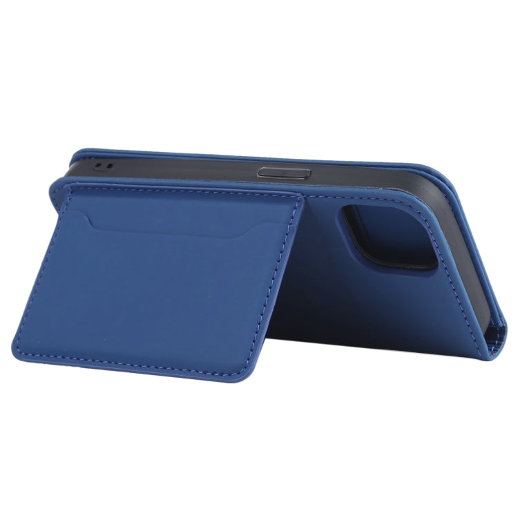 For iPhone 13 Strong Magnetism Shockproof Horizontal Flip Liquid Feel Leather Case with Holder & Card Slots & Wallet