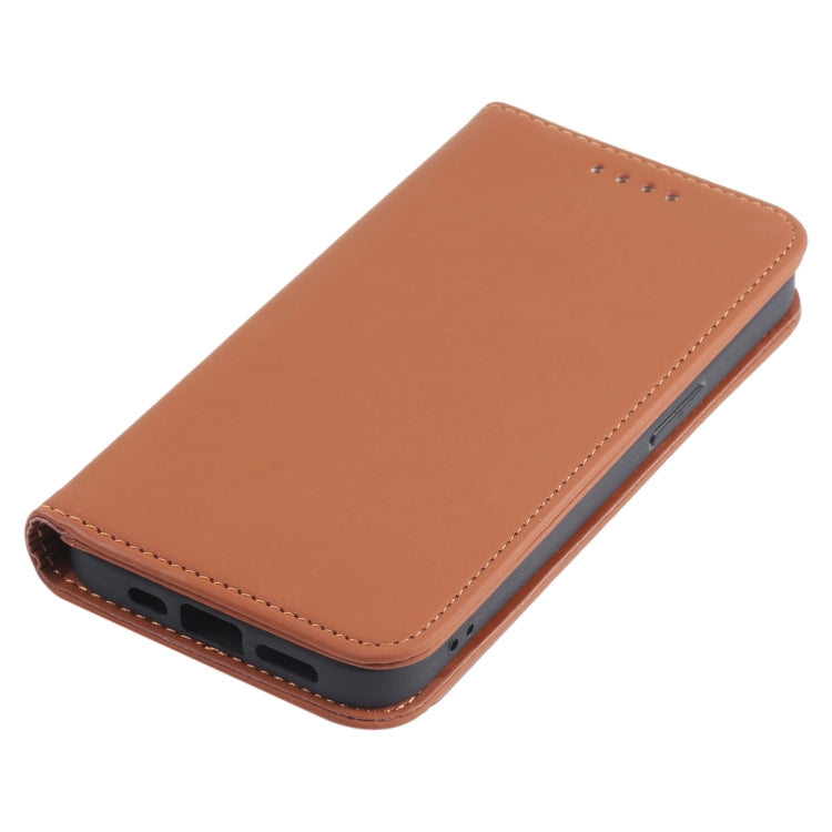 For iPhone 13 Strong Magnetism Shockproof Horizontal Flip Liquid Feel Leather Case with Holder & Card Slots & Wallet