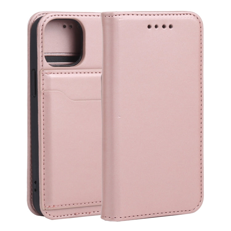 For iPhone 13 Strong Magnetism Shockproof Horizontal Flip Liquid Feel Leather Case with Holder & Card Slots & Wallet mini