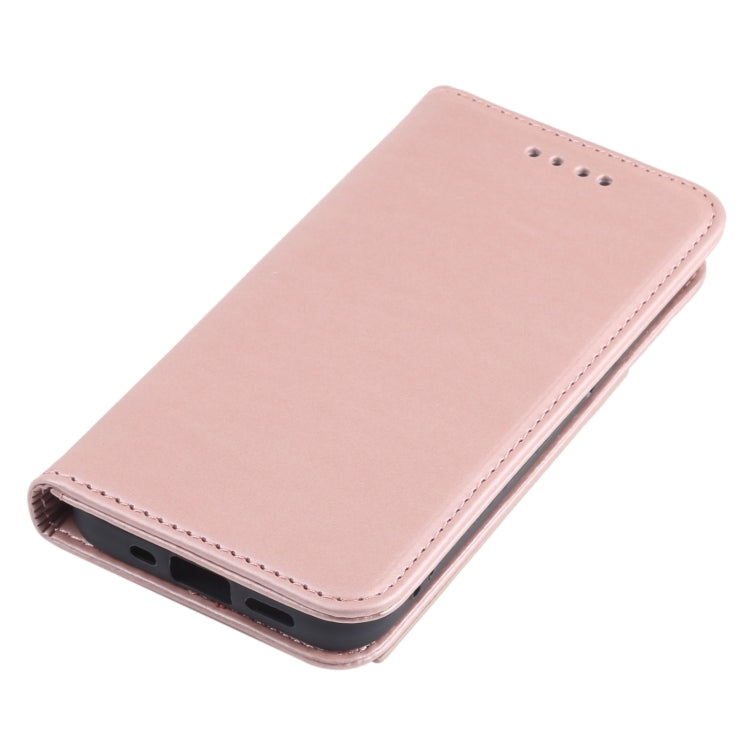 For iPhone 13 Strong Magnetism Shockproof Horizontal Flip Liquid Feel Leather Case with Holder & Card Slots & Wallet mini