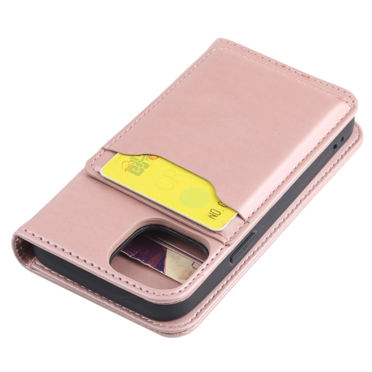For iPhone 13 Strong Magnetism Shockproof Horizontal Flip Liquid Feel Leather Case with Holder & Card Slots & Wallet mini