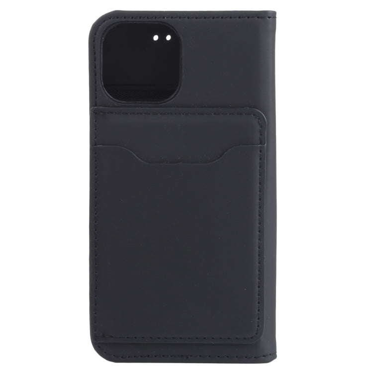 For iPhone 13 Strong Magnetism Shockproof Horizontal Flip Liquid Feel Leather Case with Holder & Card Slots & Wallet mini