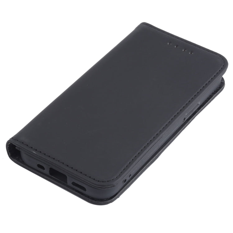For iPhone 13 Strong Magnetism Shockproof Horizontal Flip Liquid Feel Leather Case with Holder & Card Slots & Wallet mini