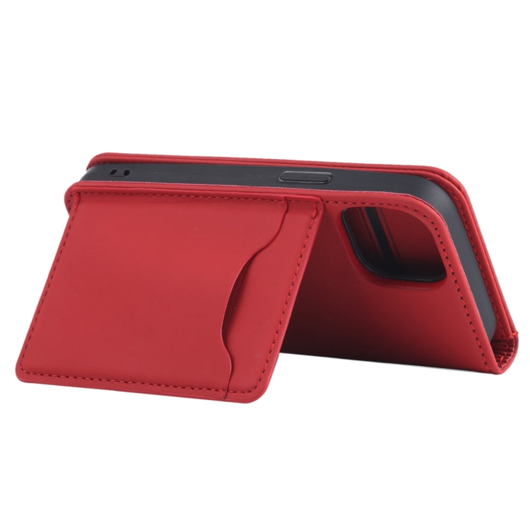 For iPhone 13 Strong Magnetism Shockproof Horizontal Flip Liquid Feel Leather Case with Holder & Card Slots & Wallet mini