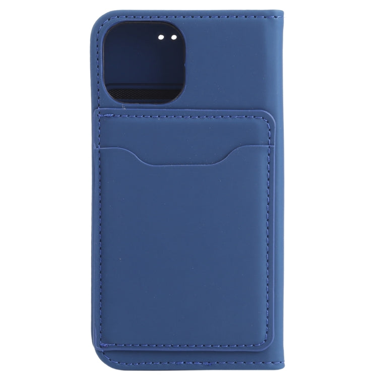 For iPhone 13 Strong Magnetism Shockproof Horizontal Flip Liquid Feel Leather Case with Holder & Card Slots & Wallet mini