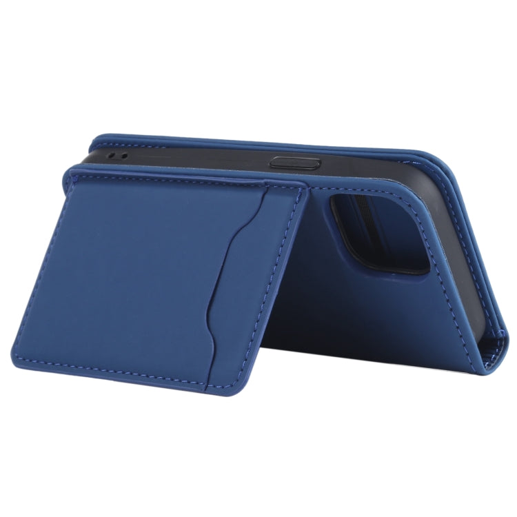 For iPhone 13 Strong Magnetism Shockproof Horizontal Flip Liquid Feel Leather Case with Holder & Card Slots & Wallet mini