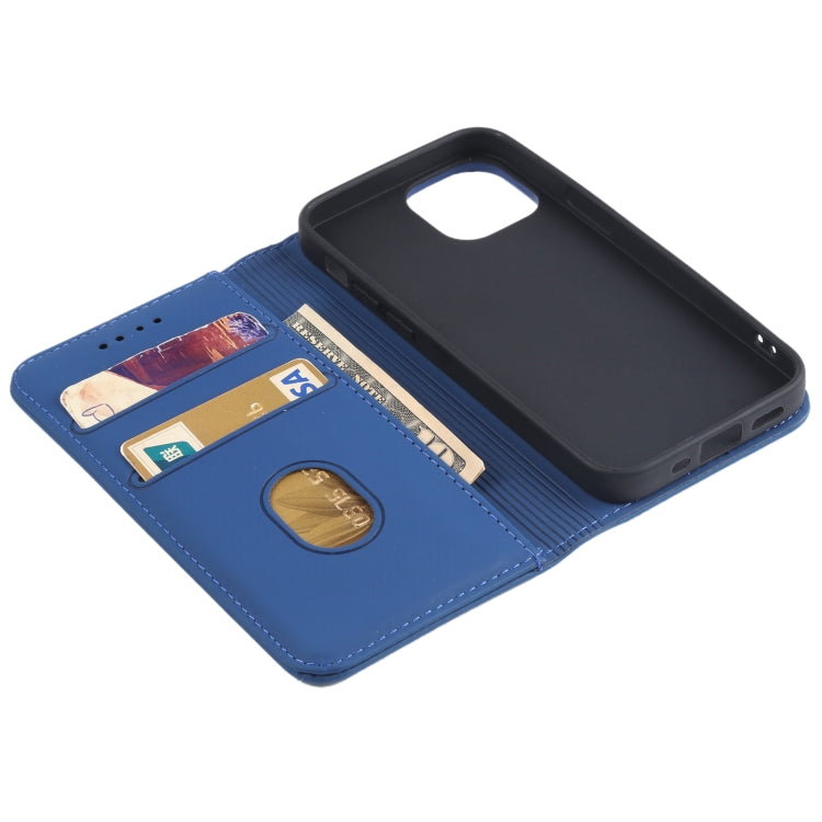 For iPhone 13 Strong Magnetism Shockproof Horizontal Flip Liquid Feel Leather Case with Holder & Card Slots & Wallet mini