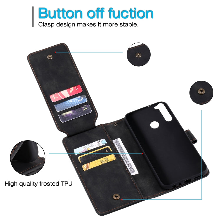 For Xiaomi Redmi Note 8T Skin Feel Business Horizontal Flip PU Leather Case with Holder & Multi-Card Slots & Wallet & Lanyard & Photo Frame