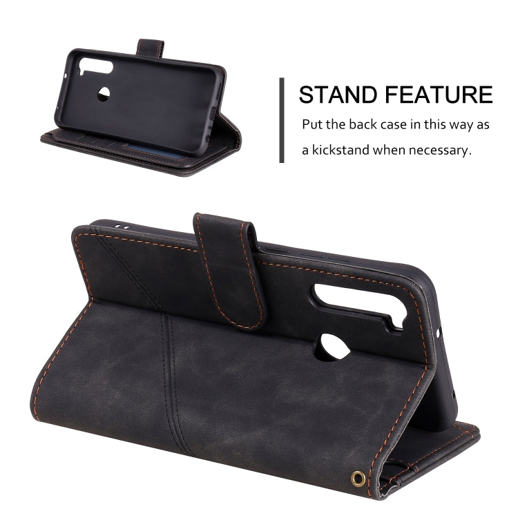 For Xiaomi Redmi Note 8T Skin Feel Business Horizontal Flip PU Leather Case with Holder & Multi-Card Slots & Wallet & Lanyard & Photo Frame
