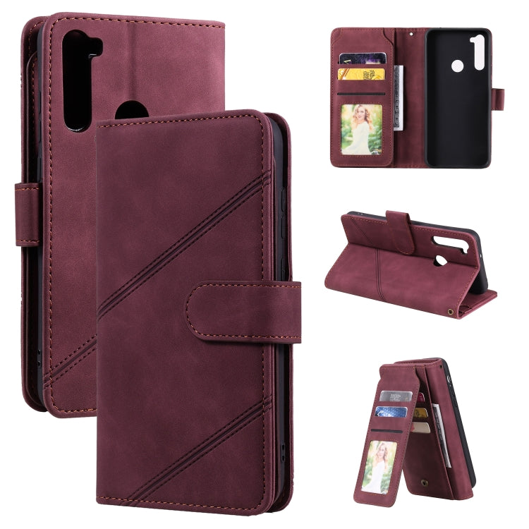 For Xiaomi Redmi Note 8T Skin Feel Business Horizontal Flip PU Leather Case with Holder & Multi-Card Slots & Wallet & Lanyard & Photo Frame