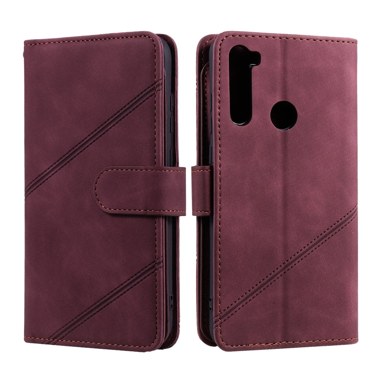 For Xiaomi Redmi Note 8T Skin Feel Business Horizontal Flip PU Leather Case with Holder & Multi-Card Slots & Wallet & Lanyard & Photo Frame