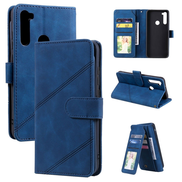 For Xiaomi Redmi Note 8T Skin Feel Business Horizontal Flip PU Leather Case with Holder & Multi-Card Slots & Wallet & Lanyard & Photo Frame