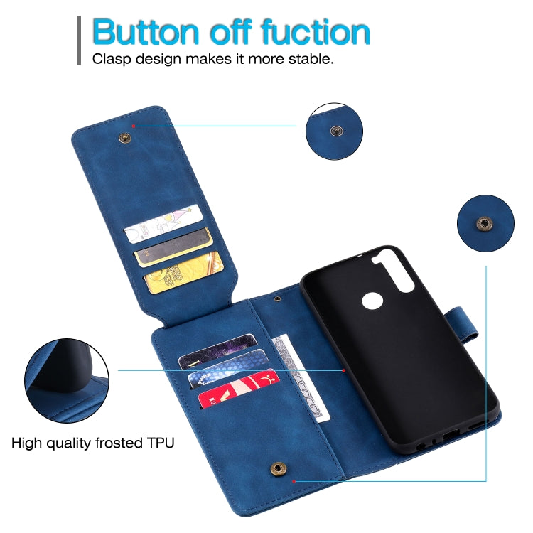 For Xiaomi Redmi Note 8T Skin Feel Business Horizontal Flip PU Leather Case with Holder & Multi-Card Slots & Wallet & Lanyard & Photo Frame