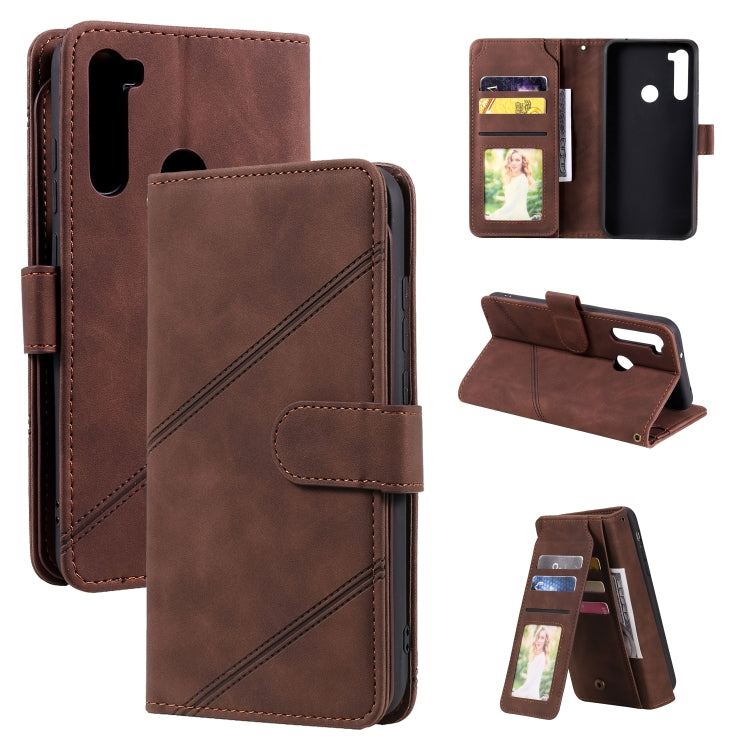 For Xiaomi Redmi Note 8T Skin Feel Business Horizontal Flip PU Leather Case with Holder & Multi-Card Slots & Wallet & Lanyard & Photo Frame