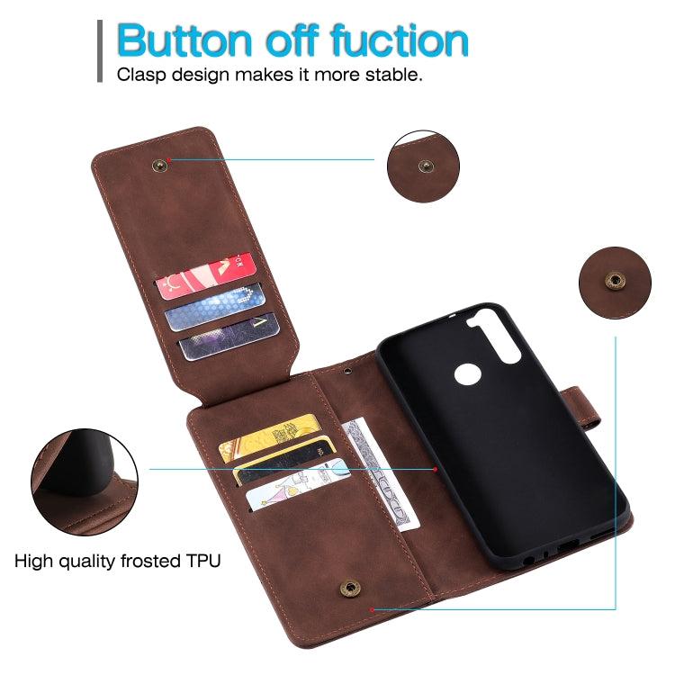 For Xiaomi Redmi Note 8T Skin Feel Business Horizontal Flip PU Leather Case with Holder & Multi-Card Slots & Wallet & Lanyard & Photo Frame