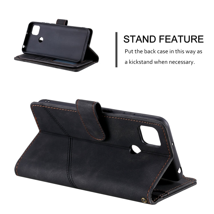 For Xiaomi Redmi 9C Skin Feel Business Horizontal Flip PU Leather Case with Holder & Multi-Card Slots & Wallet & Lanyard & Photo Frame