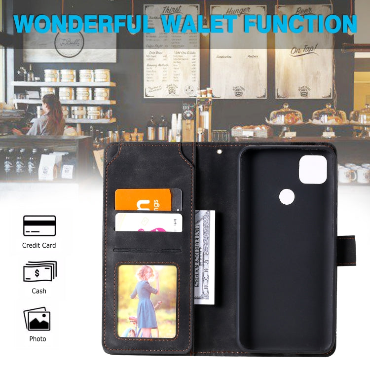 For Xiaomi Redmi 9C Skin Feel Business Horizontal Flip PU Leather Case with Holder & Multi-Card Slots & Wallet & Lanyard & Photo Frame