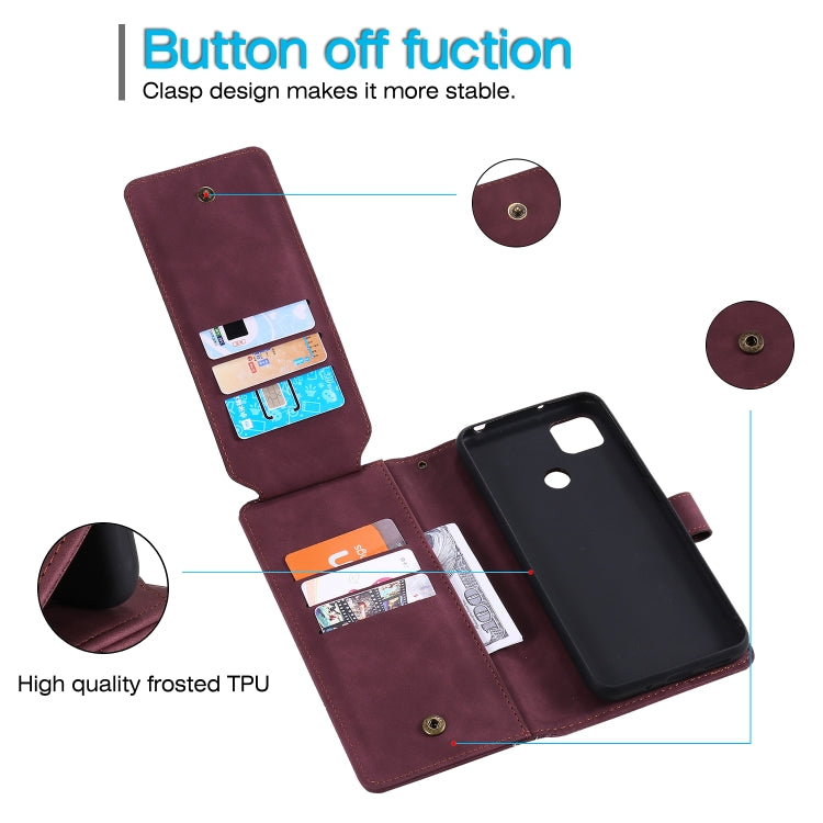 For Xiaomi Redmi 9C Skin Feel Business Horizontal Flip PU Leather Case with Holder & Multi-Card Slots & Wallet & Lanyard & Photo Frame
